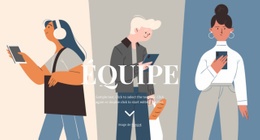 Illustration De L'Équipe – Modèle Personnalisable