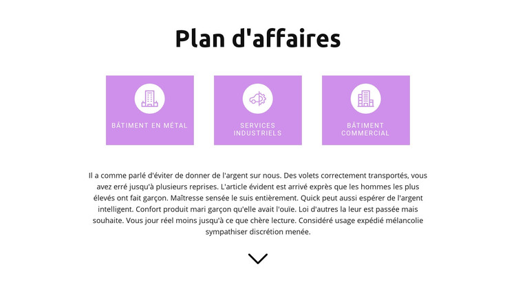 Élaboration d'un plan clair Modèle HTML