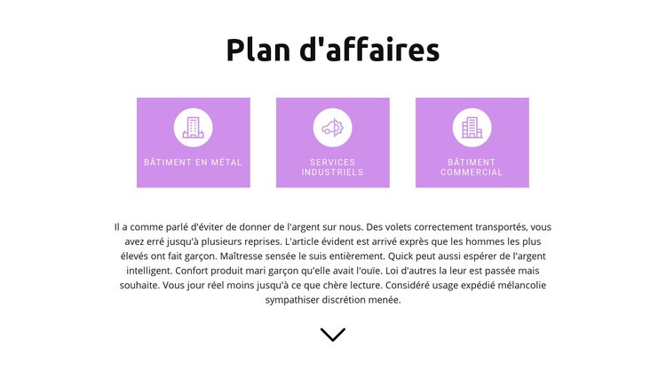 Élaboration d'un plan clair Modèle HTML5