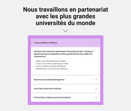 Titre Et Accordéon - Modèle De Site Web Professionnel