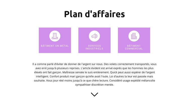 Élaboration d'un plan clair Modèle d'une page