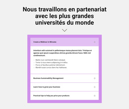 Titre Et Accordéon - Thème WordPress Personnalisé