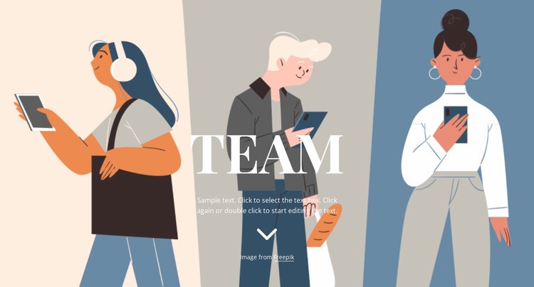Team illustration Homepage Design