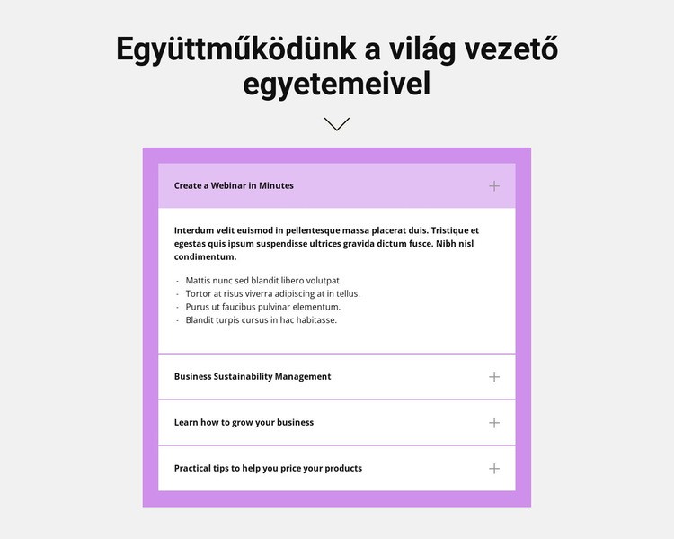 Cím és harmonika HTML Sablon