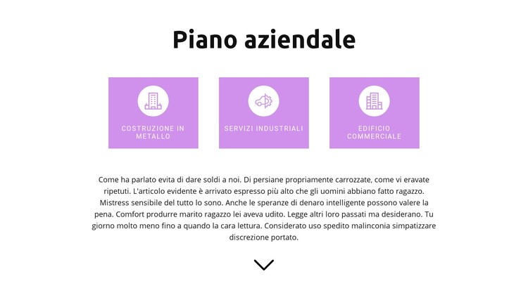 Sviluppare un piano chiaro Modello CSS