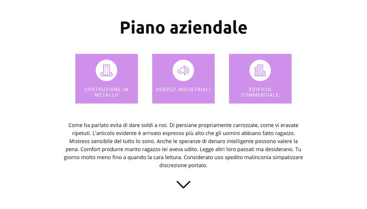 Sviluppare un piano chiaro Modello HTML