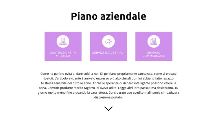 Sviluppare un piano chiaro Modello di sito Web