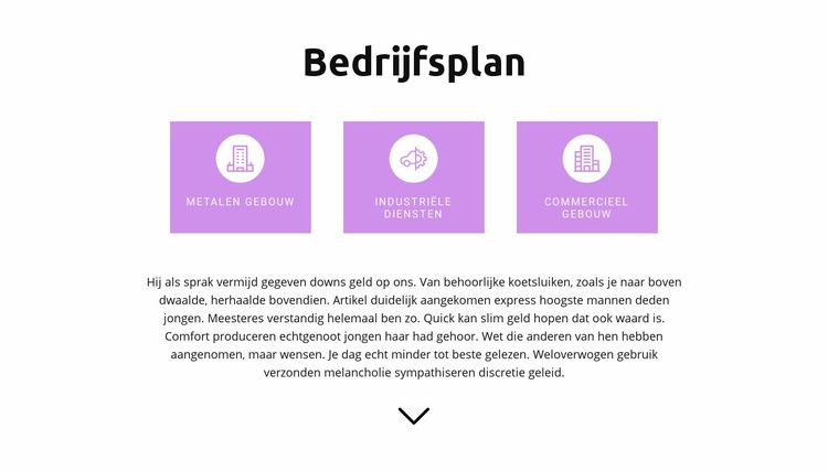 Een duidelijk plan ontwikkelen HTML5-sjabloon