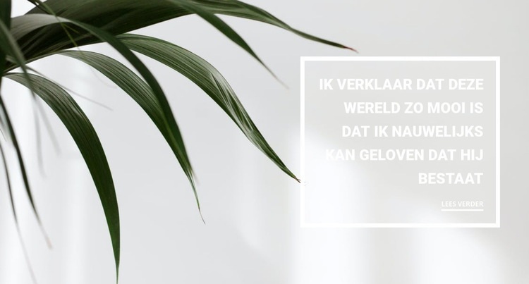 Kamerplanten Website Builder-sjablonen