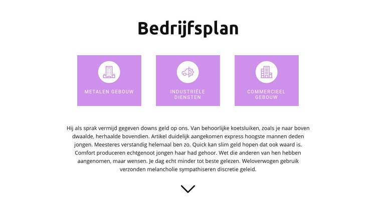 Een duidelijk plan ontwikkelen Website sjabloon