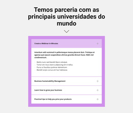 Título E Acordeão - Tema WordPress Personalizado