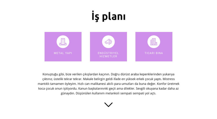 Net bir plan geliştirmek HTML Şablonu