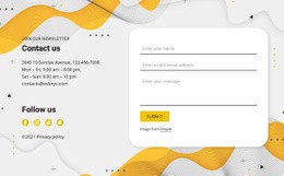Contacts And Form - Functionality Web Page Design