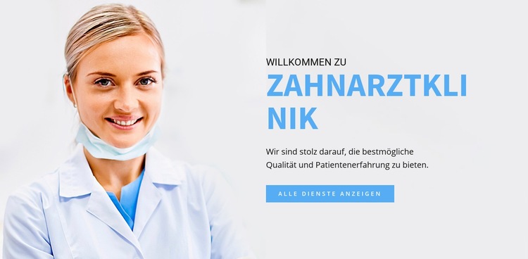 Zahnarztklinik Website Builder-Vorlagen