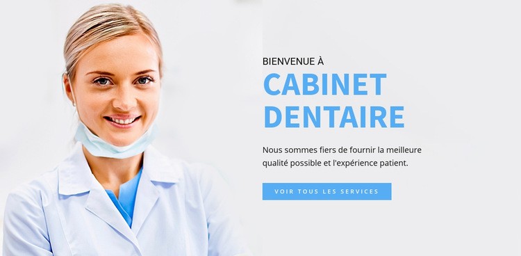 Cabinet dentaire Maquette de site Web