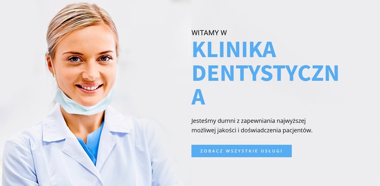 Klinika dentystyczna Szablon witryny sieci Web