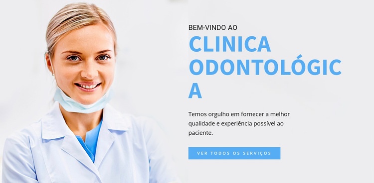Clinica odontológica Maquete do site