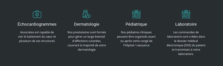 Les avantages de notre clinique Maquette de site Web