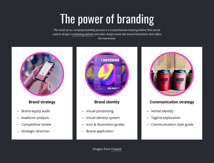 The power of branding HTML5 Template