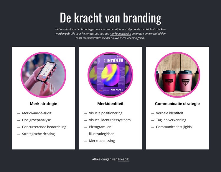 De kracht van branding HTML5-sjabloon