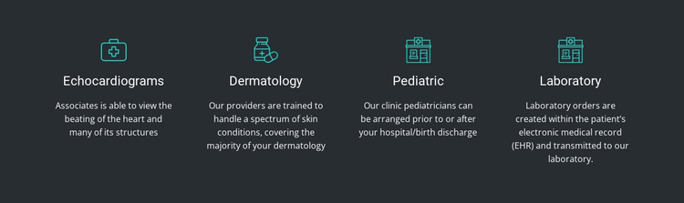 The advantages of our clinic One Page Template