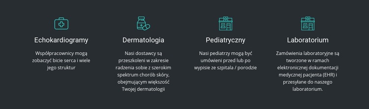 Zalety naszej kliniki Makieta strony internetowej