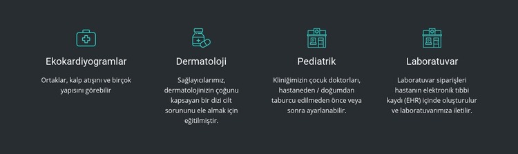 Kliniğimizin avantajları Bir Sayfa Şablonu