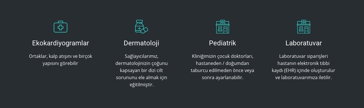 Kliniğimizin avantajları Web Sitesi Oluşturucu Şablonları