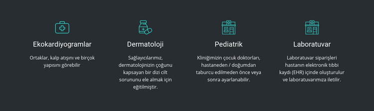 Kliniğimizin avantajları Web Sitesi Şablonu