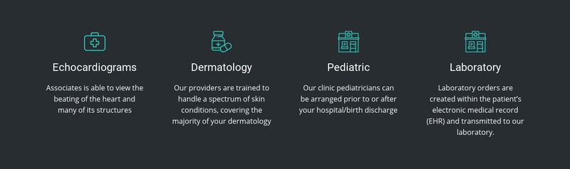 The advantages of our clinic Web Page Design