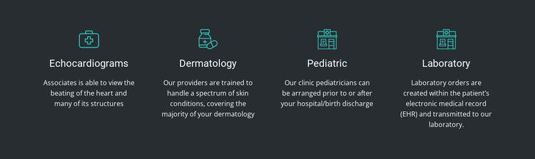 The advantages of our clinic Website Mockup