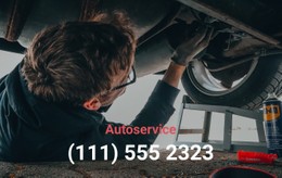 Autodienst Telefon Einzelseiten-Website