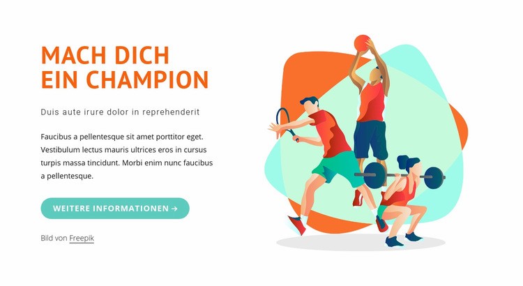 Mach dich zum Champion HTML5-Vorlage