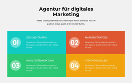 Nummerierte Farbige Liste - Mobile Website-Vorlage