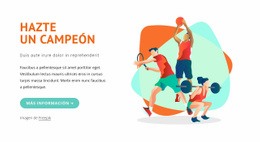 Conviértete En Un Campeón: Maqueta De Sitio Web Profesional Personalizable