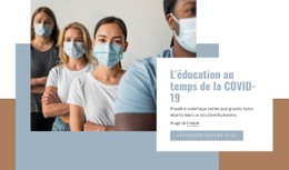 L'Éducation En Temps De Covid-19 Modèle De Page De Destination