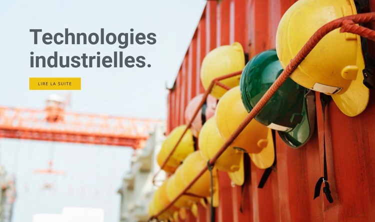 Technologie industrielle Page de destination