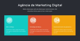 Três Colunas Coloridas Modelo CSS Básico