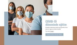 Covid-19 Döneminde Eğitim - Bir Sayfalık Önyükleme Şablonu