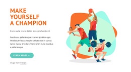 Make Yourself A Champion - Webpage Layout