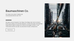 Baumaschinen Co. - HTML5-Zielseite