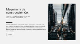 Página De Destino Premium Para Maquinaria De Construcción Co.