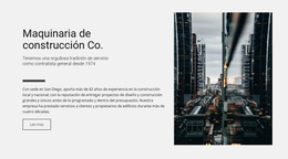 Maquinaria De Construcción Co. - Plantilla Web