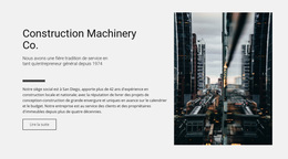 Machines De Construction Co. - Thème WordPress Premium