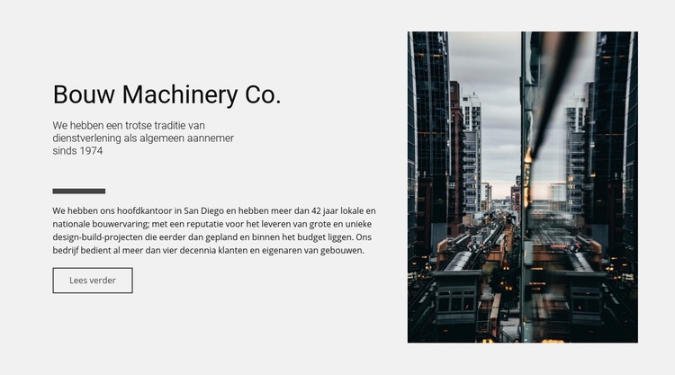 Bouwmachines Co. Website mockup