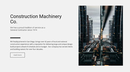 Construction Machinery Co. - Premium WordPress Theme