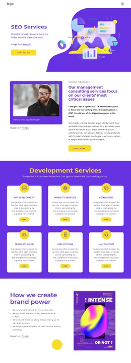 SEO Service Consultations Single Page Template