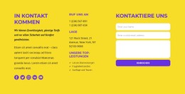 Klassischer Kontaktblock Tabellen-CSS-Vorlage