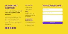 Klassischer Kontaktblock – Website-Mockup-Vorlage