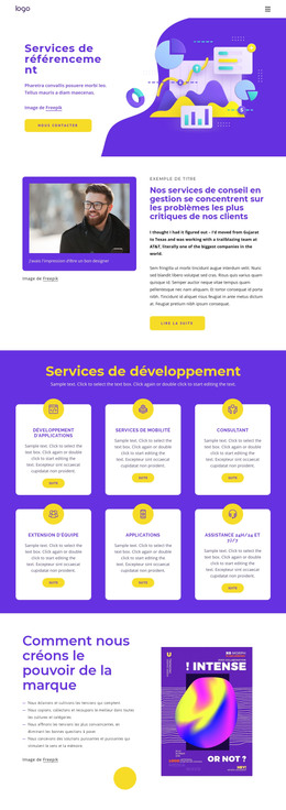 Site Web HTML Pour Consultations De Services De Référencement